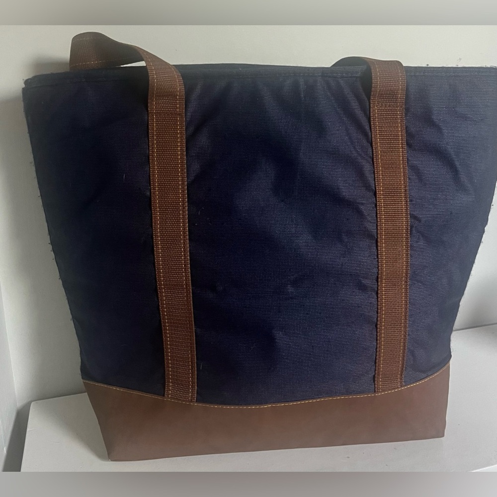 Arctic Zone Faux leather & canvas Insulated oversized mega tote bag Carry All - Picture 5 of 11